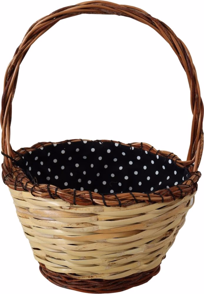 Dolce & Gabbana Beige Wood Wicker Rattan Basket Tote Bag