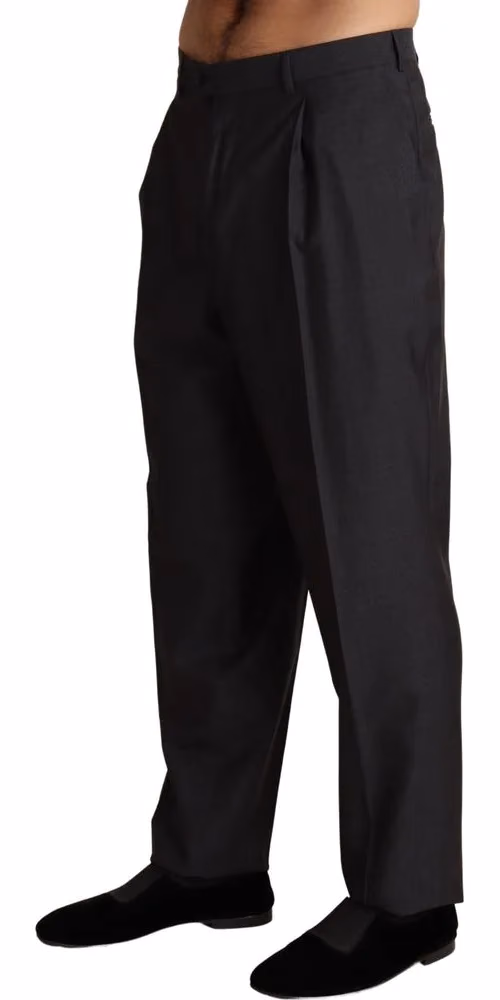 Dolce & Gabbana Gray Wool Blend Formal Trousers Pants