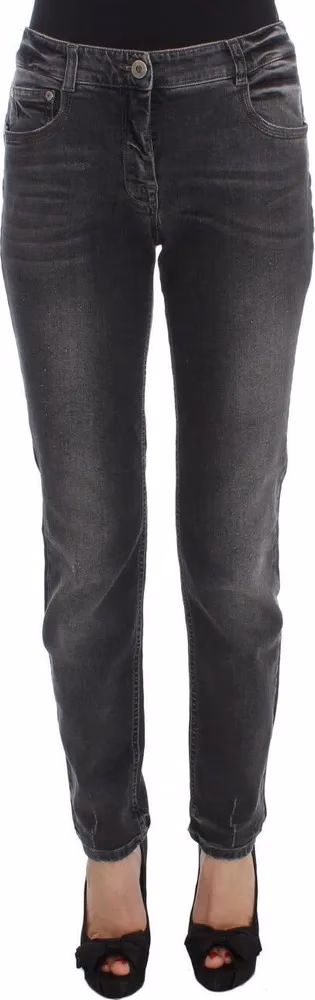 Ermanno Scervino Gray Wash Cotton Blend Stretch Jeans Pants