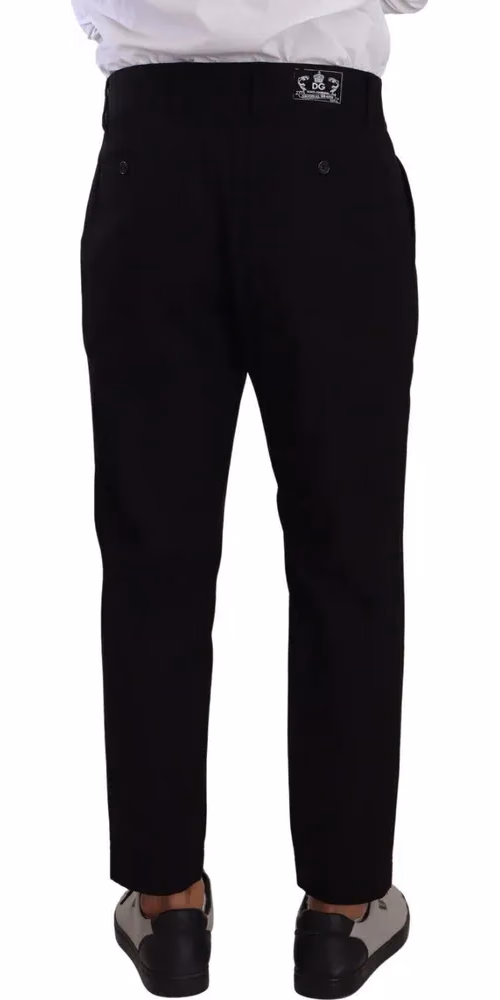 Dolce & Gabbana Black Cotton Stretch Chinos Trouser Jeans