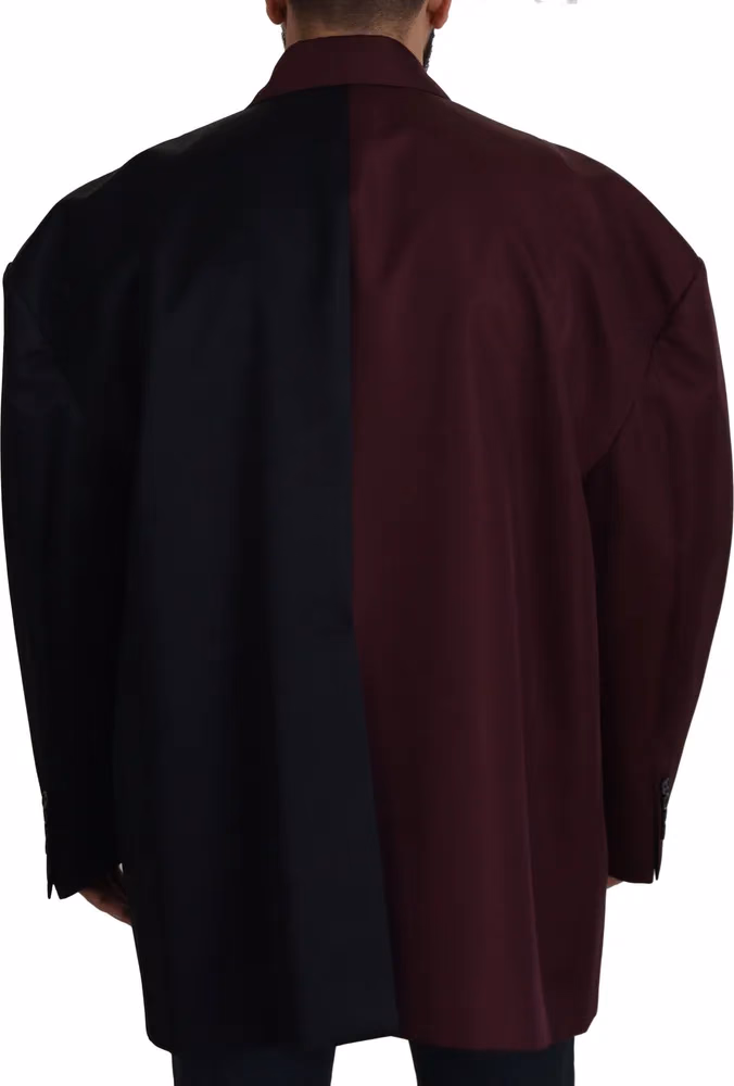 Dolce & Gabbana Bordeaux Polyester Double Breasted Jacket