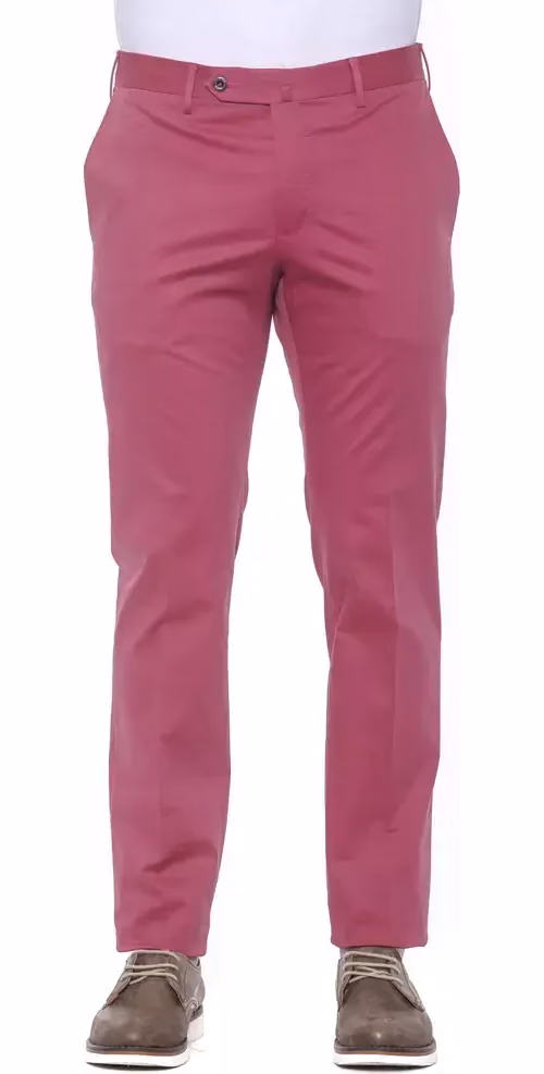 PT Torino Fuchsia Cotton Men Trouser