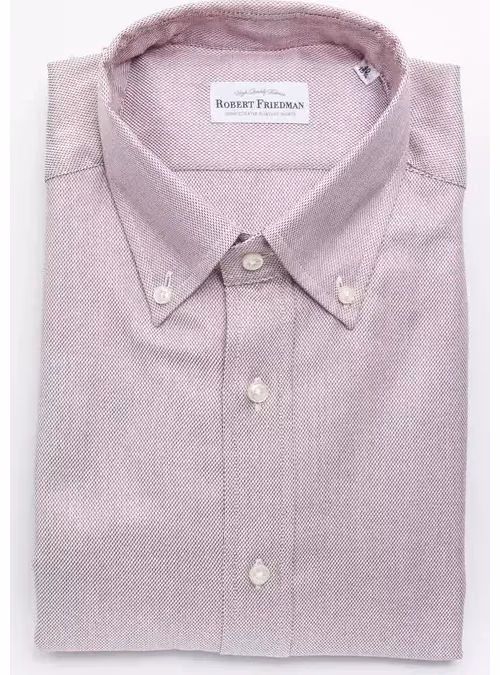 Robert Friedman Red Cotton Men's Shirt