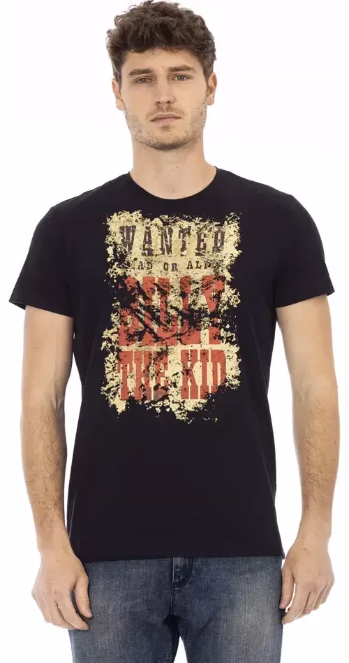 Trussardi Action Black Cotton Men T-Shirt