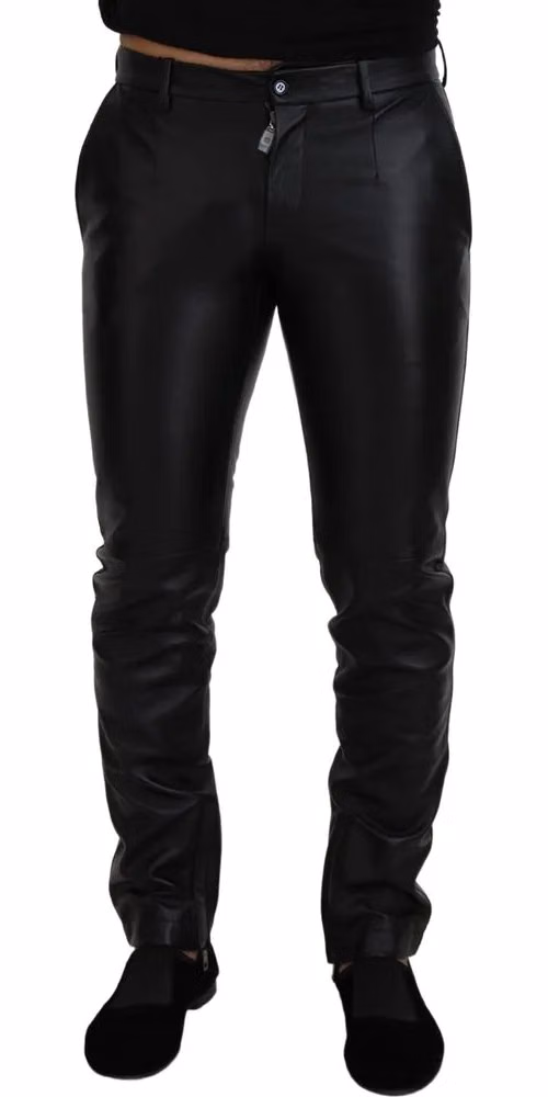 Dolce & Gabbana Black Shiny Stretch Skinny Pants