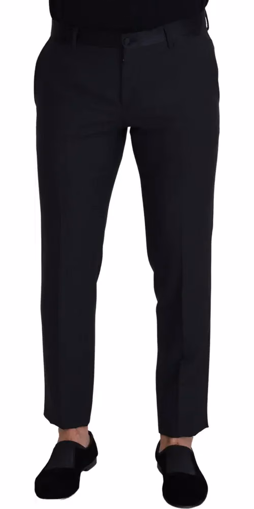 Dolce & Gabbana Black Wool Men Formal Pants