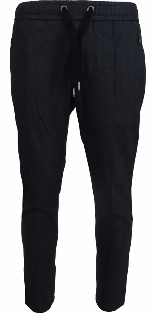 Dolce & Gabbana Gray Cotton Jogger Men Pants