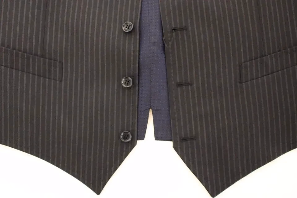 Dolce & Gabbana Gray Stretch Formal Dress Vest Gilet