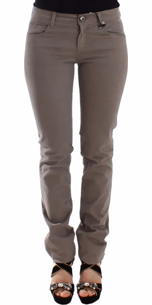 Ermanno Scervino Taupe Beige Slim Jeans Denim Pants Skinny