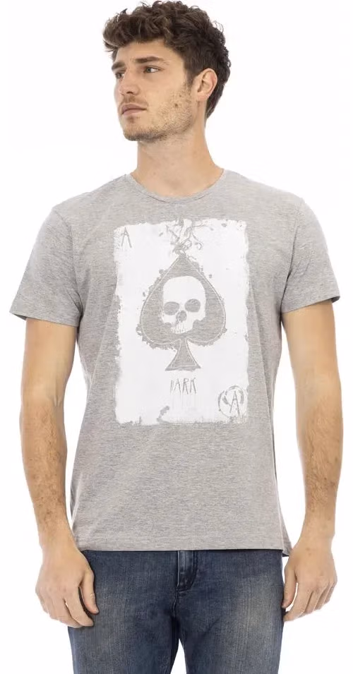 Trussardi Action Gray Cotton Men T-Shirt