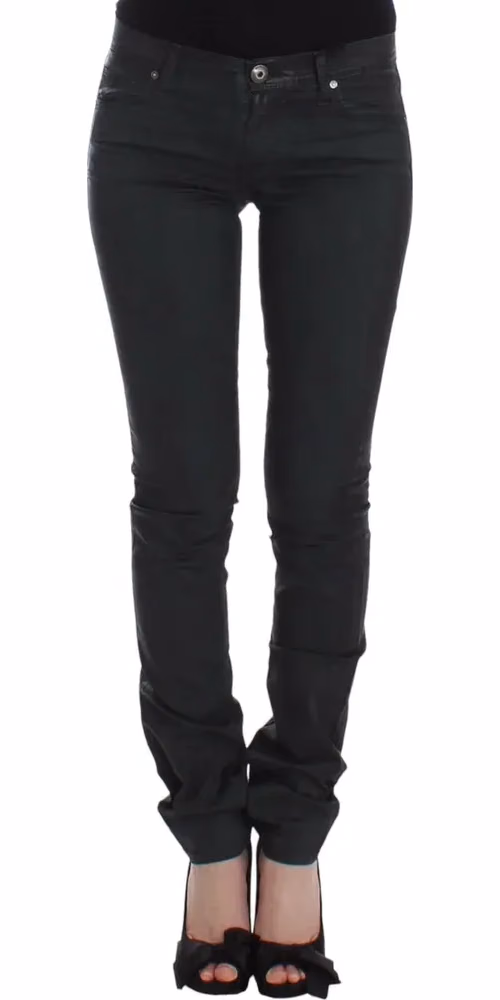 Ermanno Scervino Green Slim Jeans Denim Pants Straight Leg Stretch