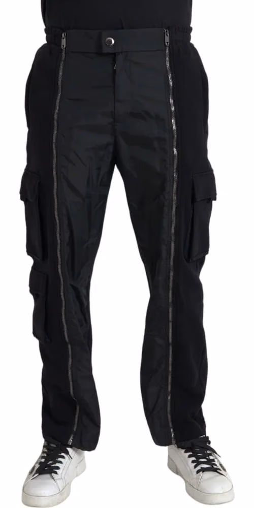Dolce & Gabbana Black Cotton Blend Skinny Pants