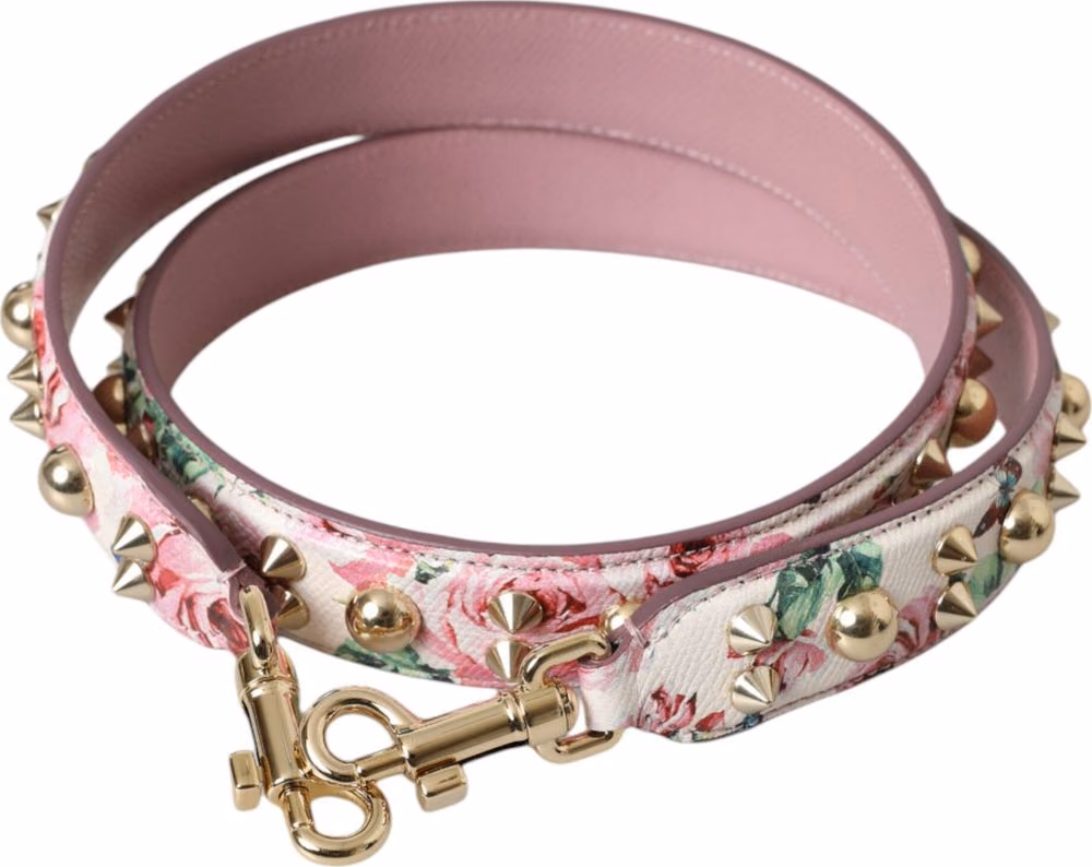 Dolce & Gabbana Pink Floral Handbag Accessory Shoulder Strap
