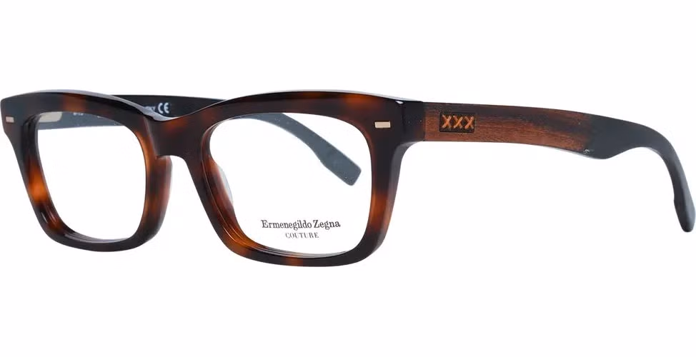 Ermenegildo Zegna Brown Plastic Glasses (Frames)