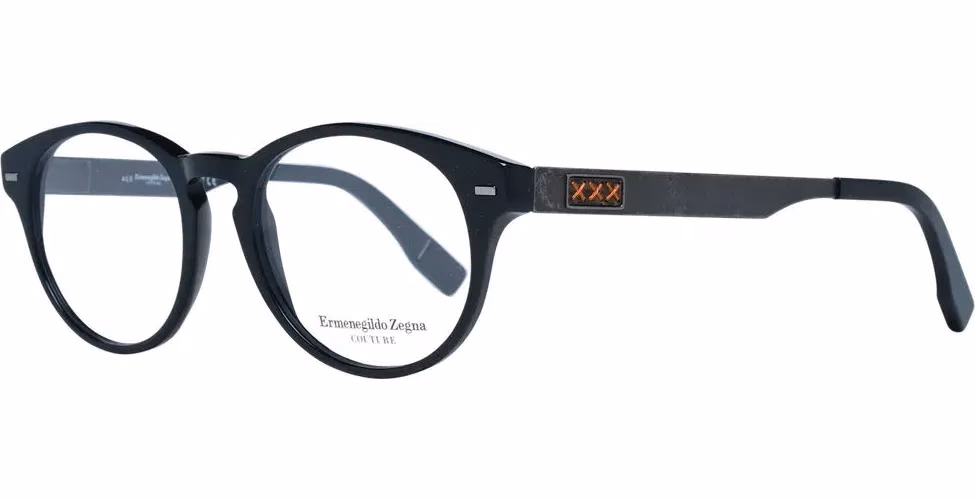 Ermenegildo Zegna Black Plastic Glasses (Frames)