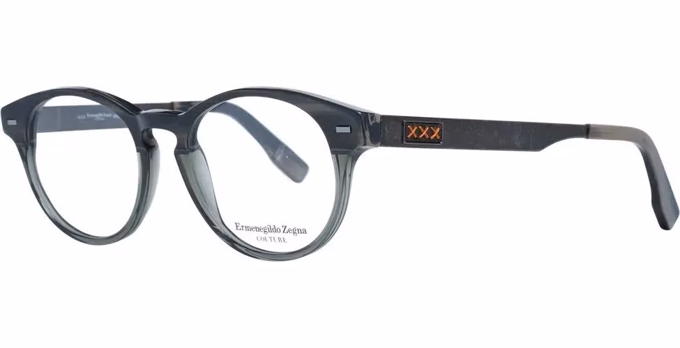 Ermenegildo Zegna Gray Plastic Glasses (Frames)