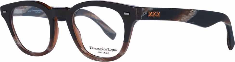Ermenegildo Zegna Brown Plastic Glasses (Frames)