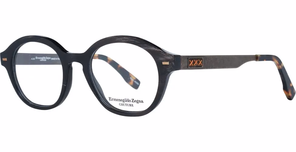 Ermenegildo Zegna Brown Horn Glasses (Frames)