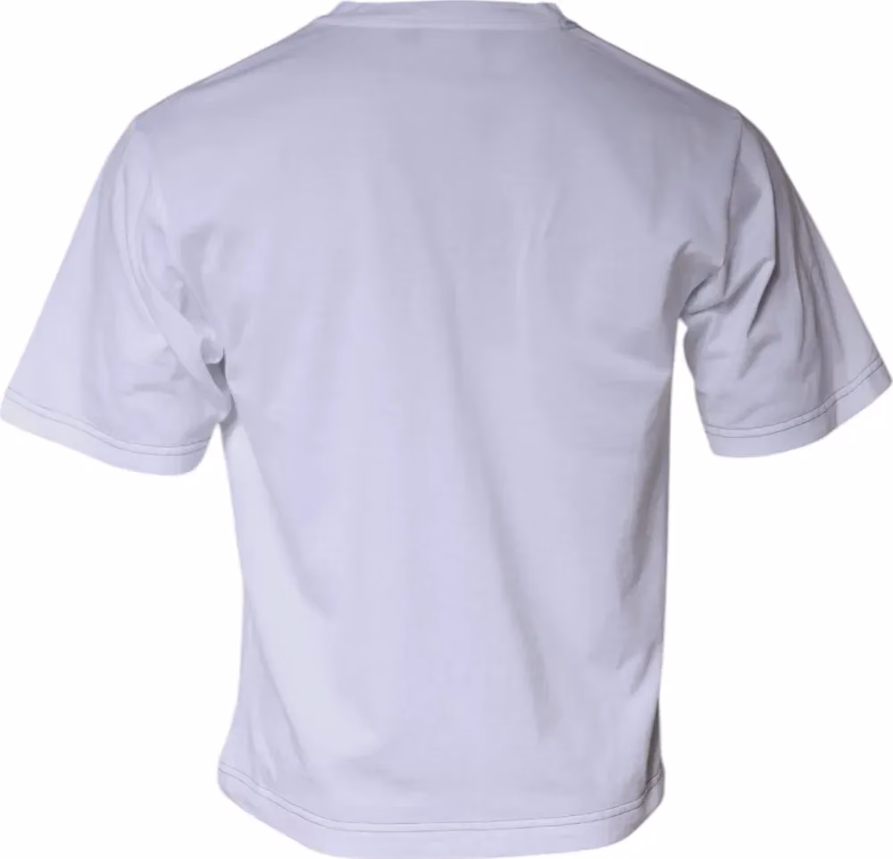 Dolce & Gabbana White DG Logo Cotton Shorts Sleeves T-shirt