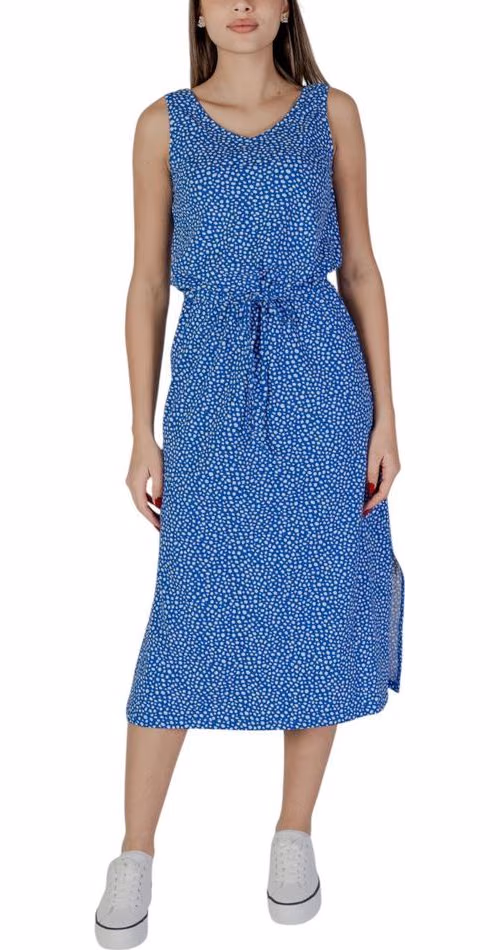 B.Young White Cotton Long Dress