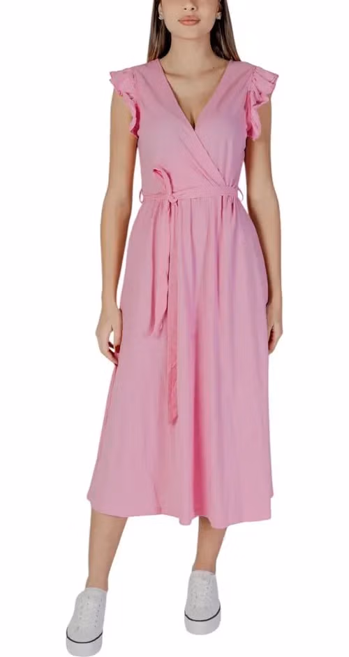 B.Young Multicolor Cotton Long Dress