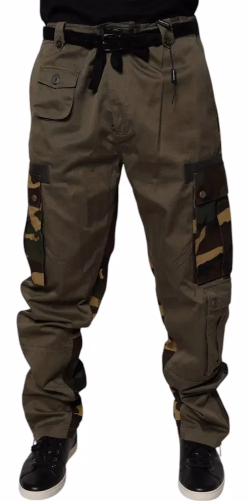 Dolce & Gabbana Multicolor Patchwork Camouflage Cargo Pants