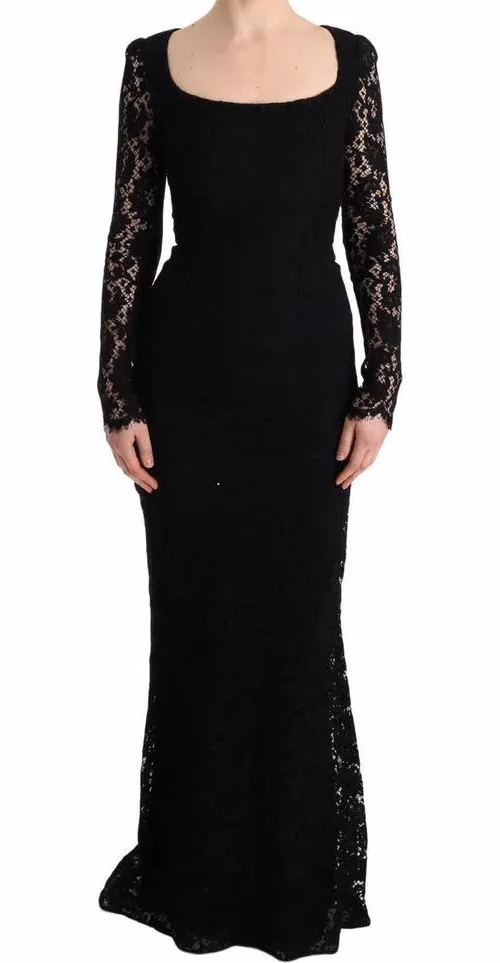 Dolce & Gabbana Black Cotton Cocktail Dress