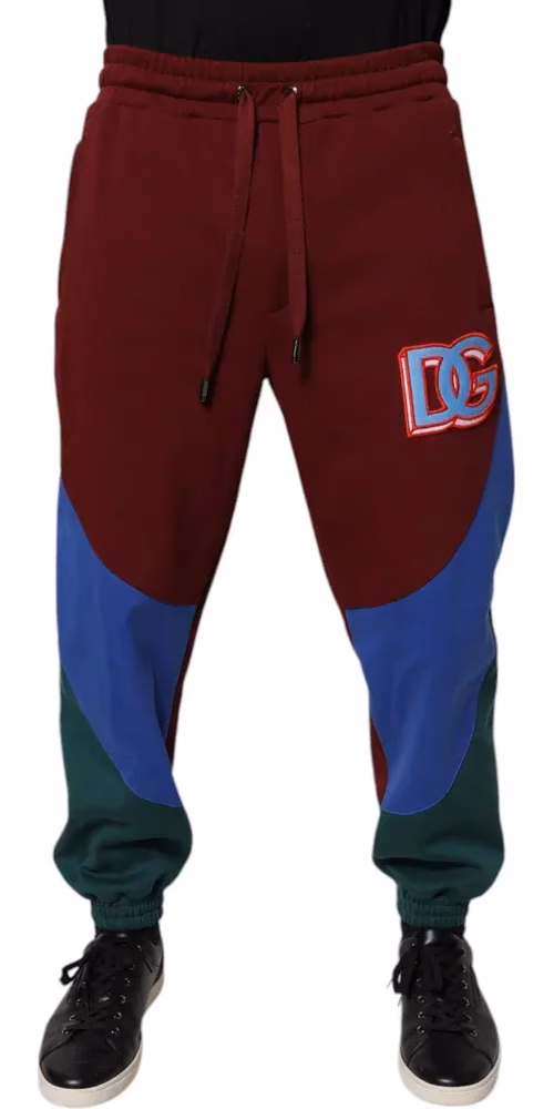 Dolce & Gabbana Multicolor Cotton Men Jogger Sweatpants Pants
