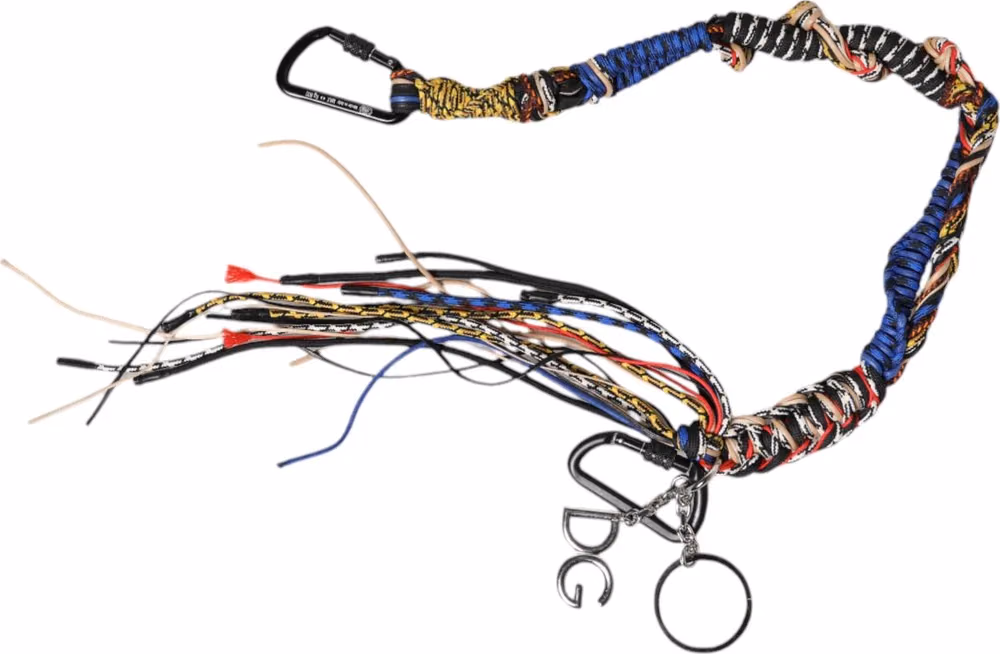 Dolce & Gabbana Multicolor Braided Rope Logo Bag Shoulder Strap