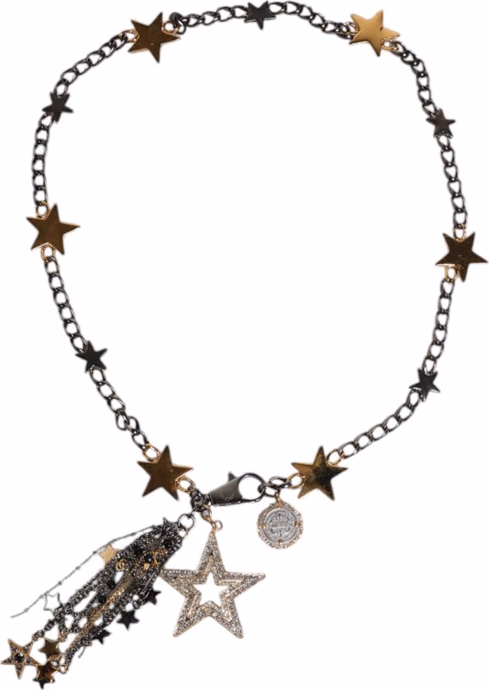 Dolce & Gabbana Silver Gold Brass Embellished Waist Chain Belt