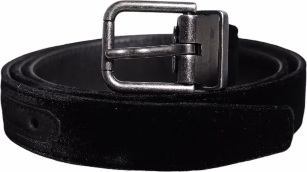 Dolce & Gabbana Black Leather Metal Buckle Classic Belt