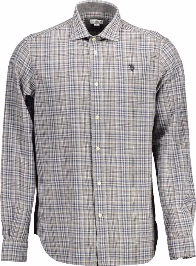 U.S. POLO ASSN. Gray Cotton Men's Shirt