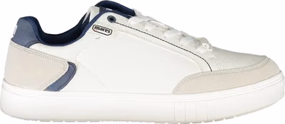 White Polyurethane Men Sneaker