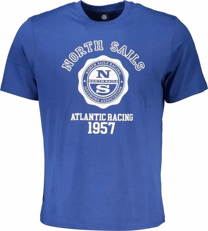 North Sails Blue Cotton Men T-Shirt