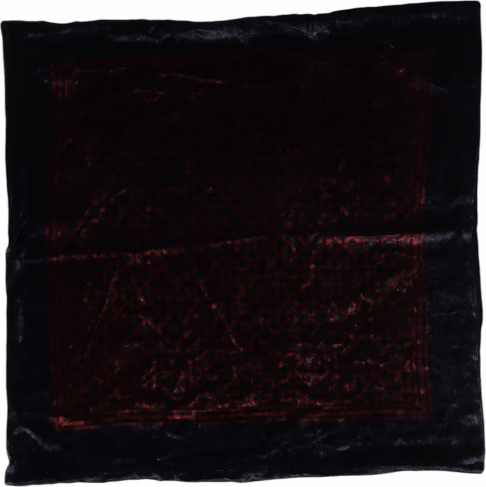 Dolce & Gabbana Black Red Viscose Square Men Foulard Scarf