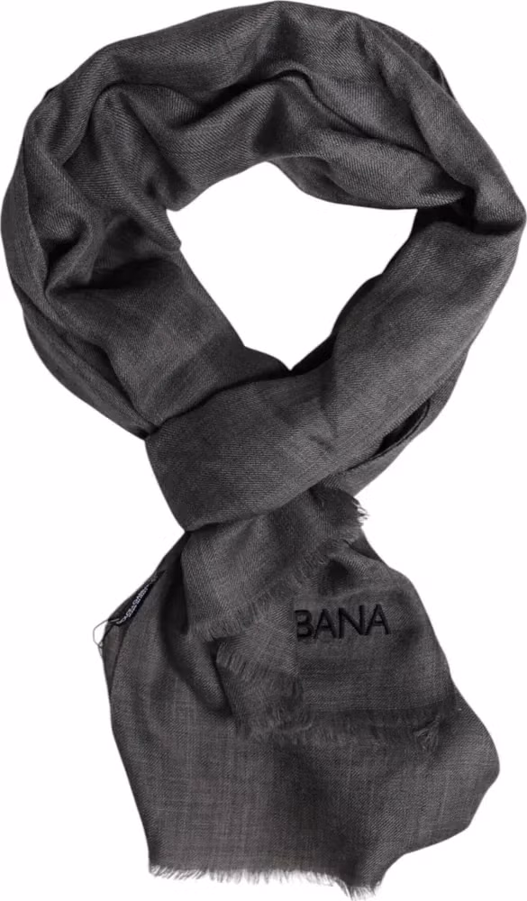 Dolce & Gabbana Gray Logo Print Neck Warmer Wrap Shawl Scarf
