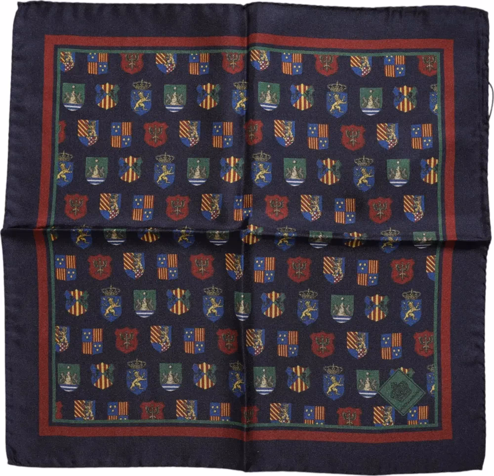 Dolce & Gabbana Multicolor Medals Square Foulard Scarf