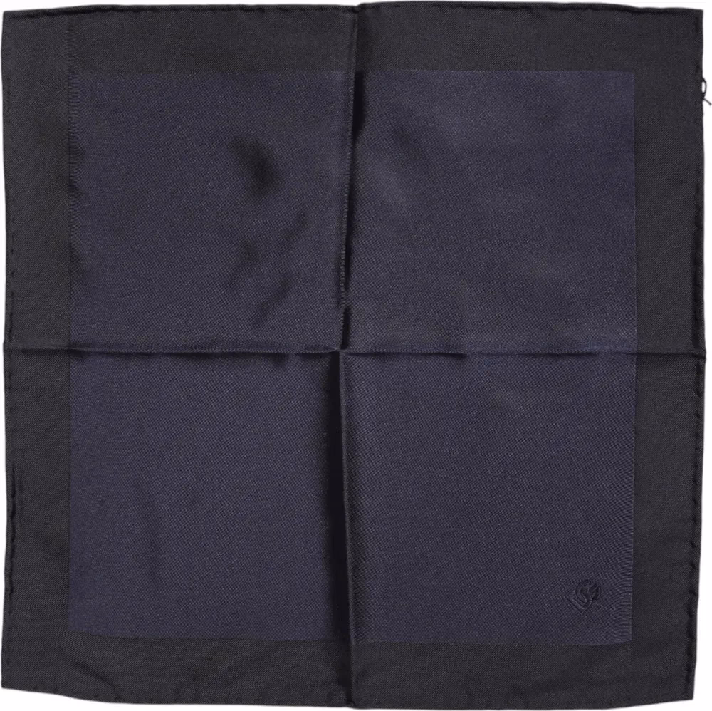 Dolce & Gabbana Dark Blue Silk Square Men Foulard Scarf
