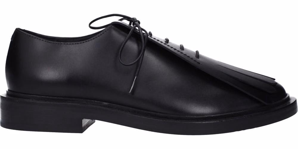 Max Mara Black Leather Oxfords And Derbies