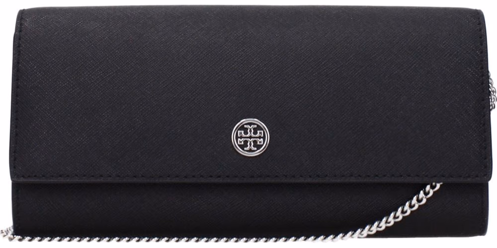 Tory Burch Black Leather Clutch Bag