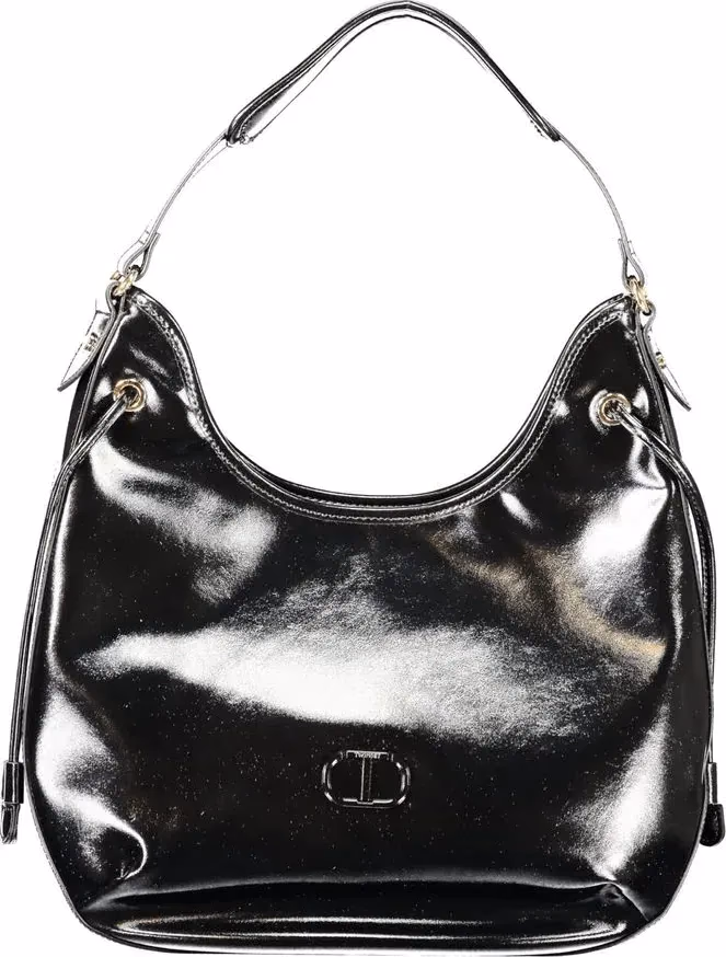 Twinset Black Polyurethane Women Hobo Bag