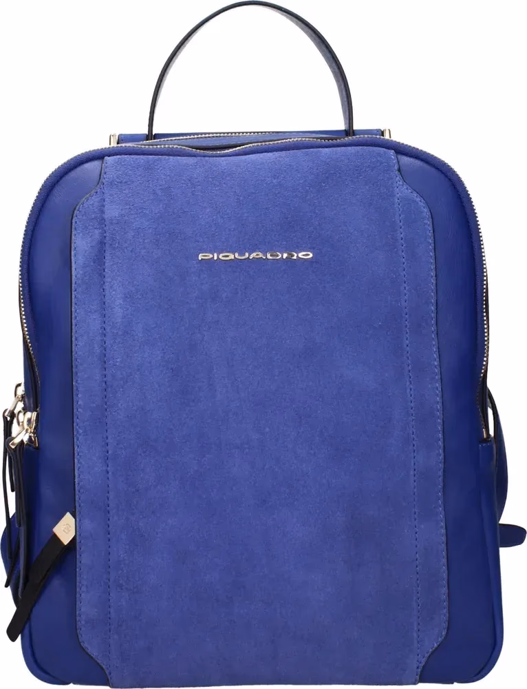 Piquadro Blue Leather Backpack