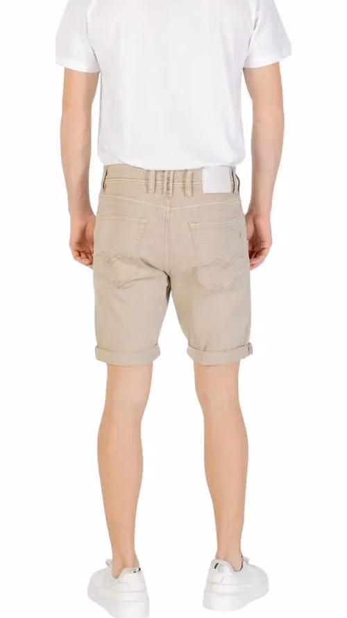 Replay Green Cotton Bermuda Shorts