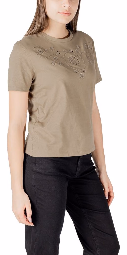 Jacqueline De Yong Bicolor Cotton T-Shirt