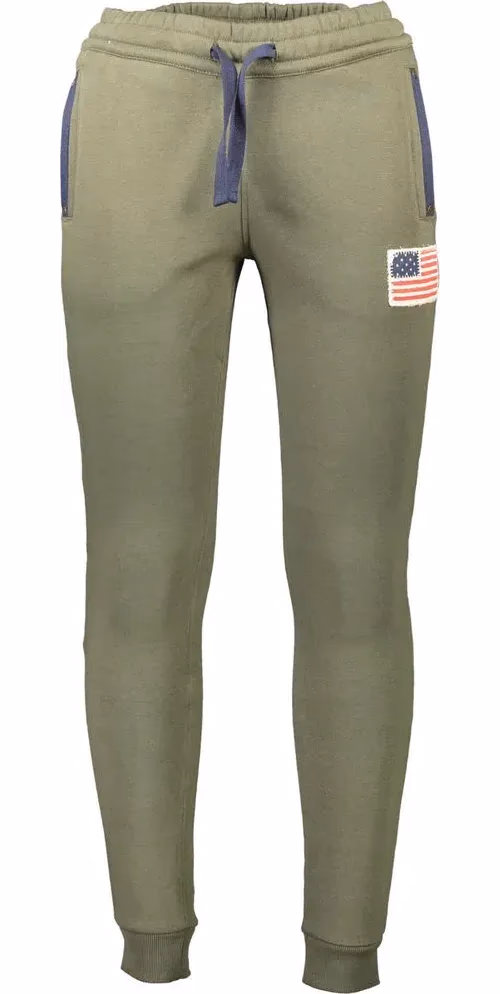 U.S. POLO ASSN. Green Cotton Male Trouser