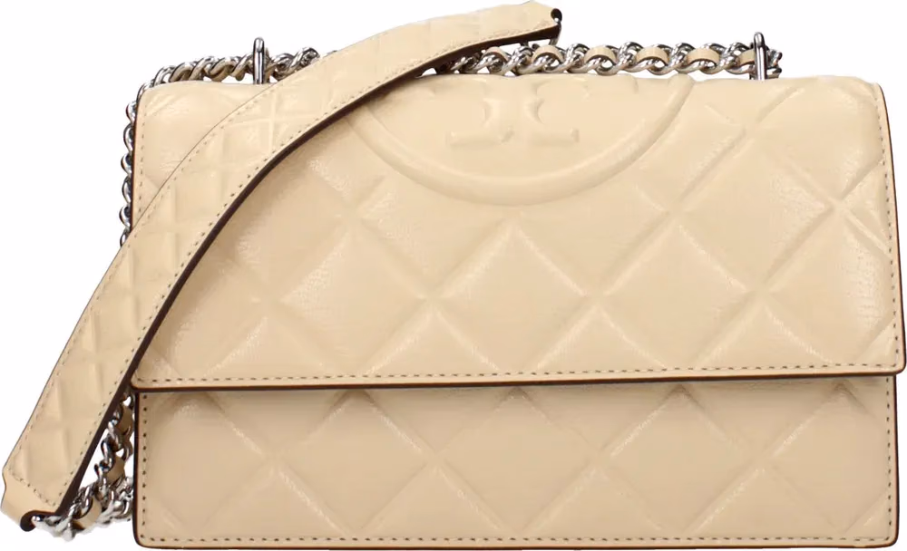 Tory Burch Beige Leather Crossbody Bag