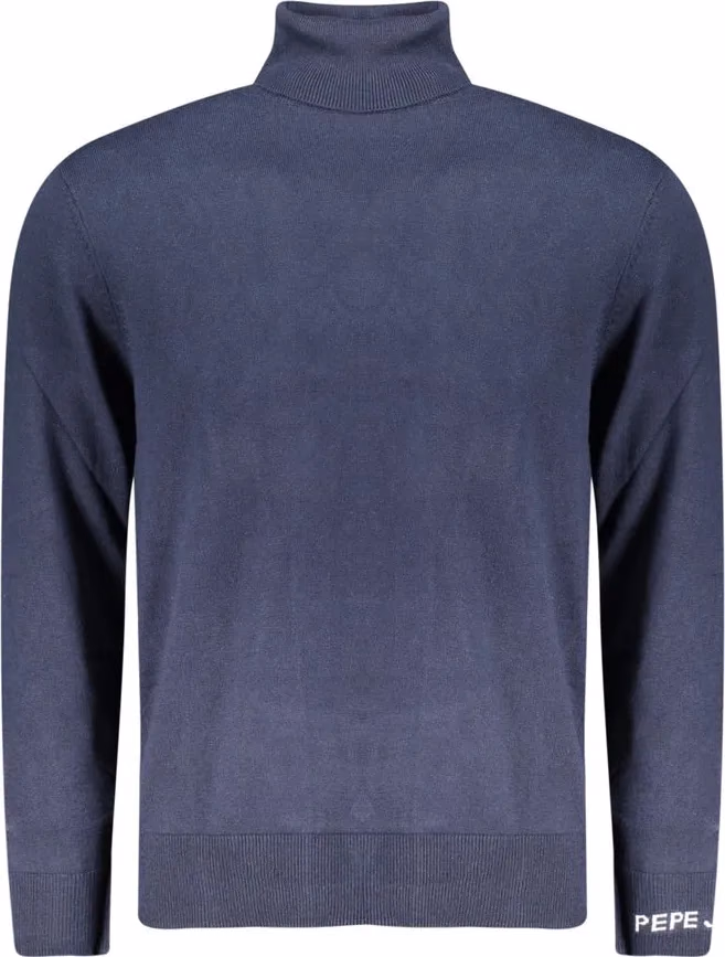 Pepe Jeans Blue Cotton Men Sweater Turtleneck