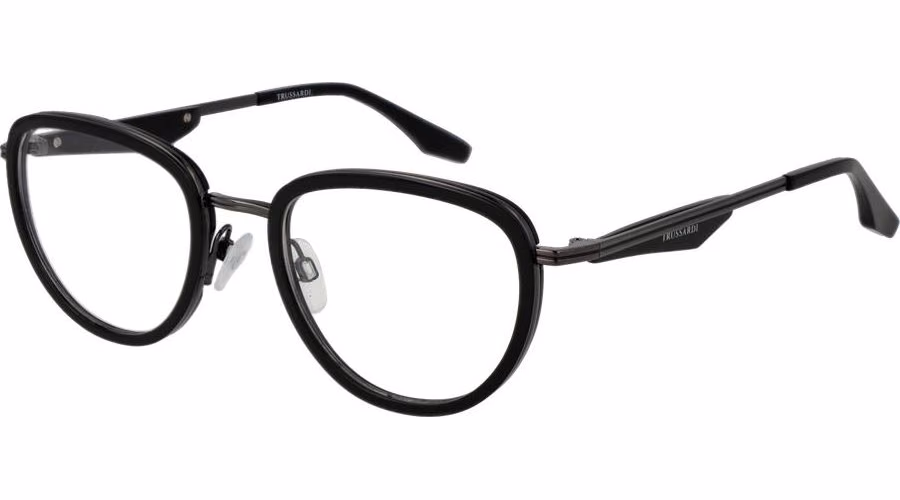 Trussardi Black Metal & Plastic Glasses (Frames)