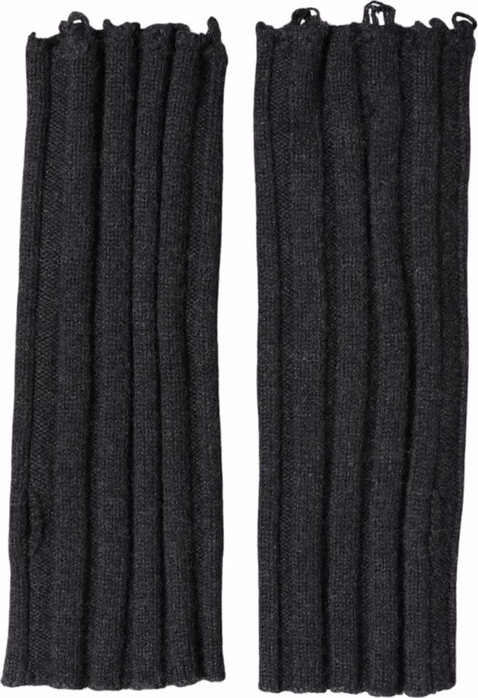 Dolce & Gabbana Dark Gray Virgin Wool Knitted Fingerless Gloves