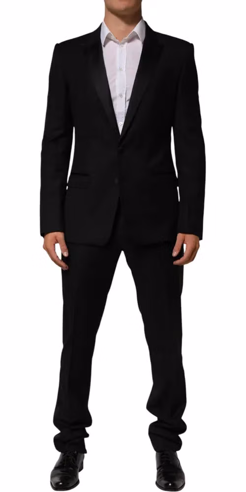 Dolce & Gabbana Black 2 Buttons Jacket Formal 2 Piece Suit